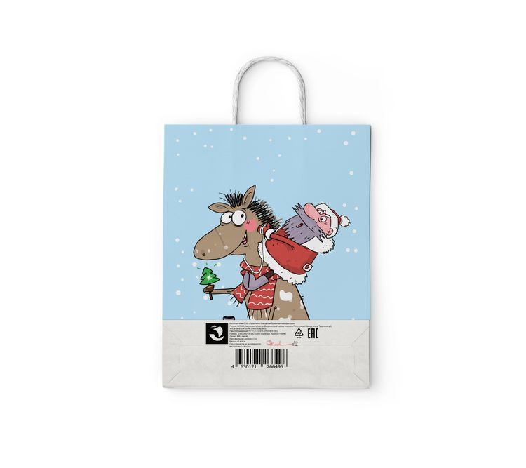 Пакет бумажный "ДМ с ёлкой"