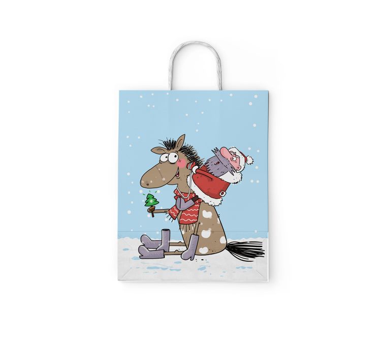 Пакет бумажный "ДМ с ёлкой"