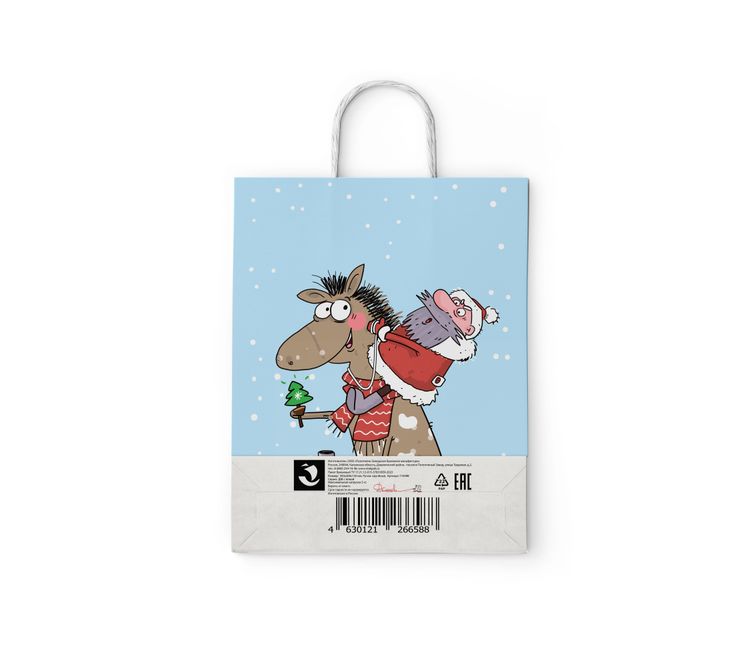Пакет бумажный "ДМ с ёлкой"