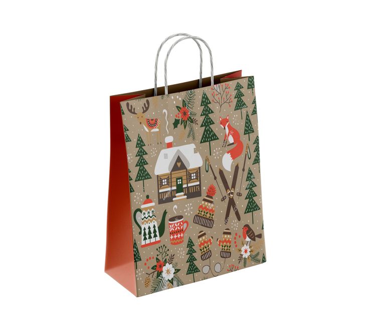 Пакет бумажный "Лыжи"