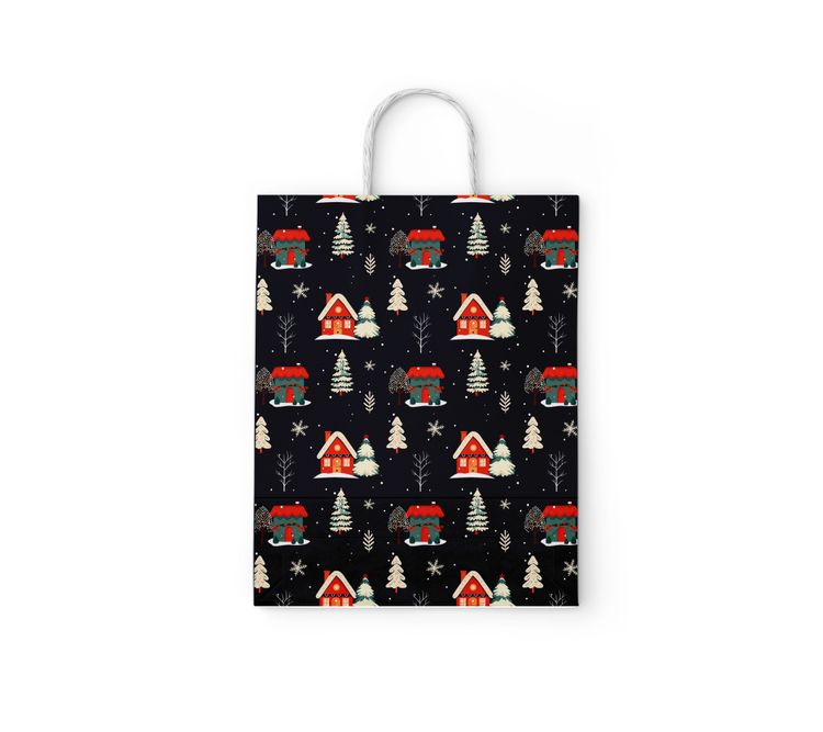Пакет бумажный "Домики"