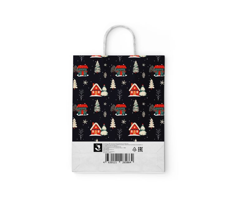 Пакет бумажный "Домики"
